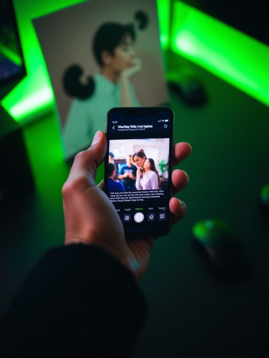 Mobile-first social content displayed on a phone